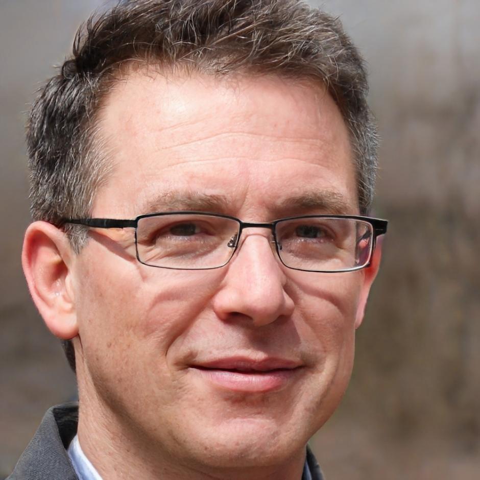 Professionnel souriant dans un environnement de travail moderne